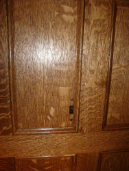 closeup of wood door