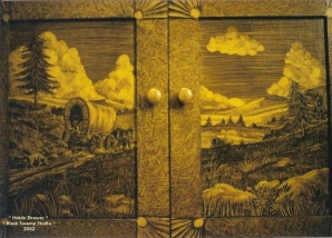 doors with stagecoach